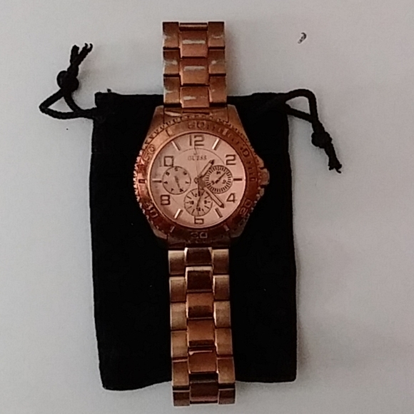 Set/2-vtg-Michael Kors w/white leather band &vtg.Lucky Brand silver chunky metal Set/2-vtg-Michael Kors w/white leather band &vtg.Lucky Brand  main image 4